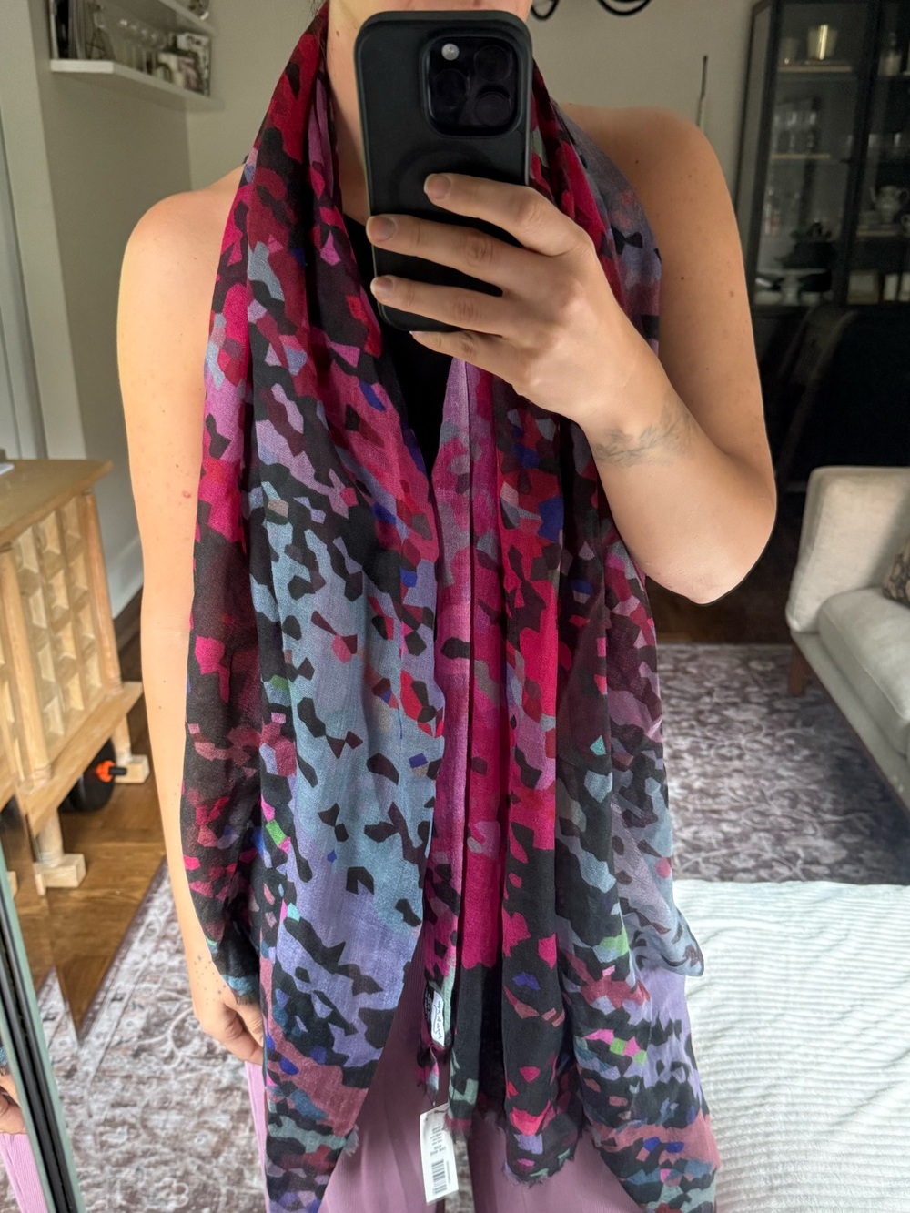 Anna & Ava 100% Wool Patterned Scarf